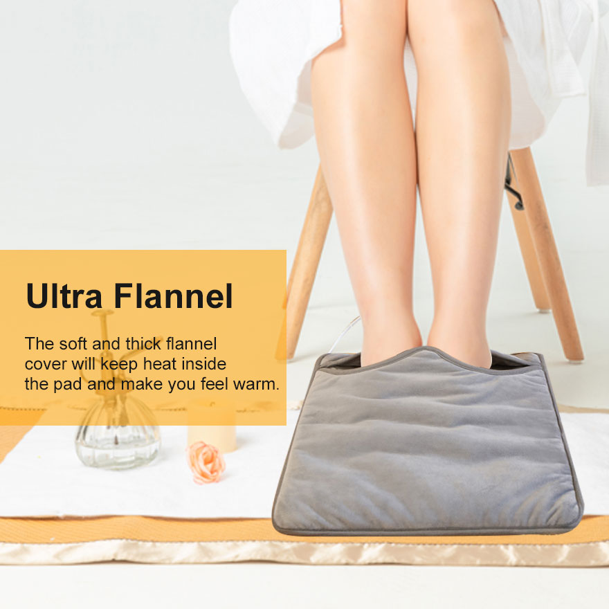 Flannel Electric Heated Foot Warm Suitable for Foot Heating Pad Warmers Rapid Heating  Promote Blood Circulation-2